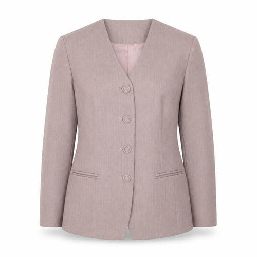 Gold by Michael H Women Pink Wool Blazer Size 12 Classic Formal Jacket