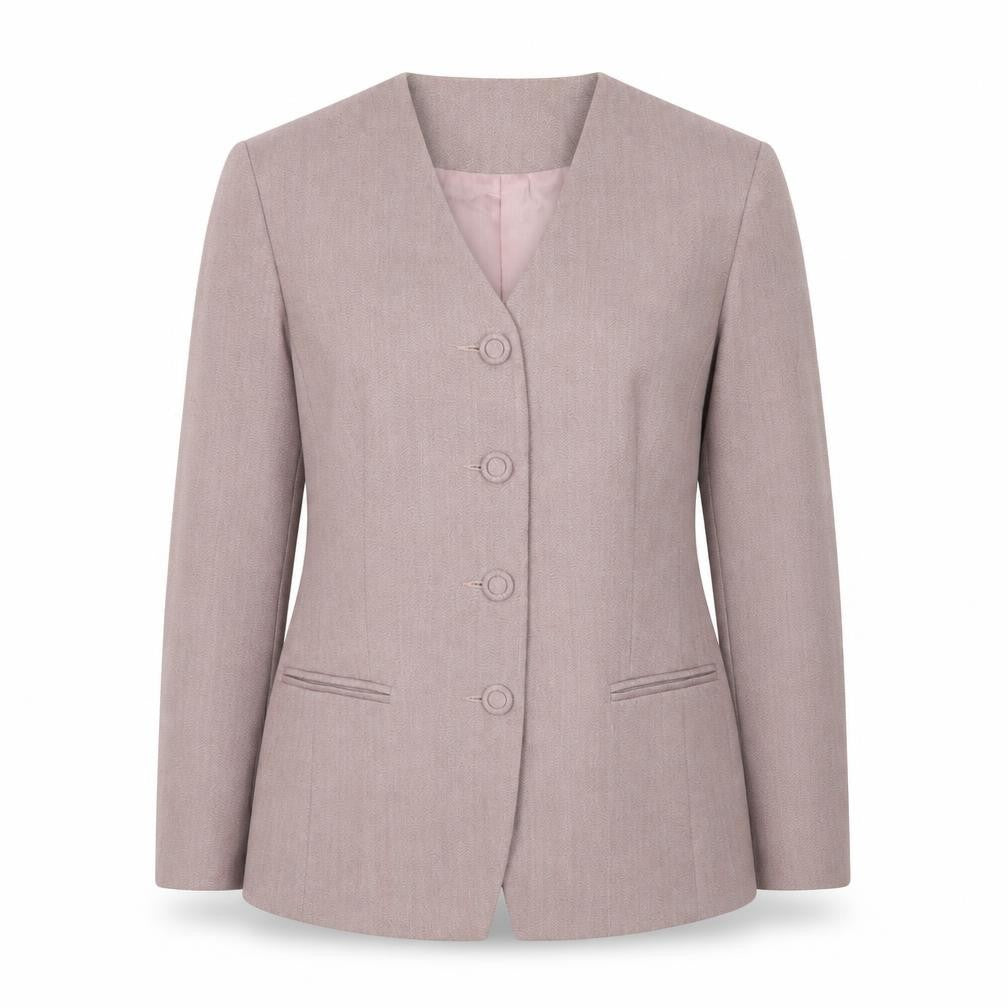 Gold by Michael H Women Pink Wool Blazer Size 12 Classic Formal Jacket