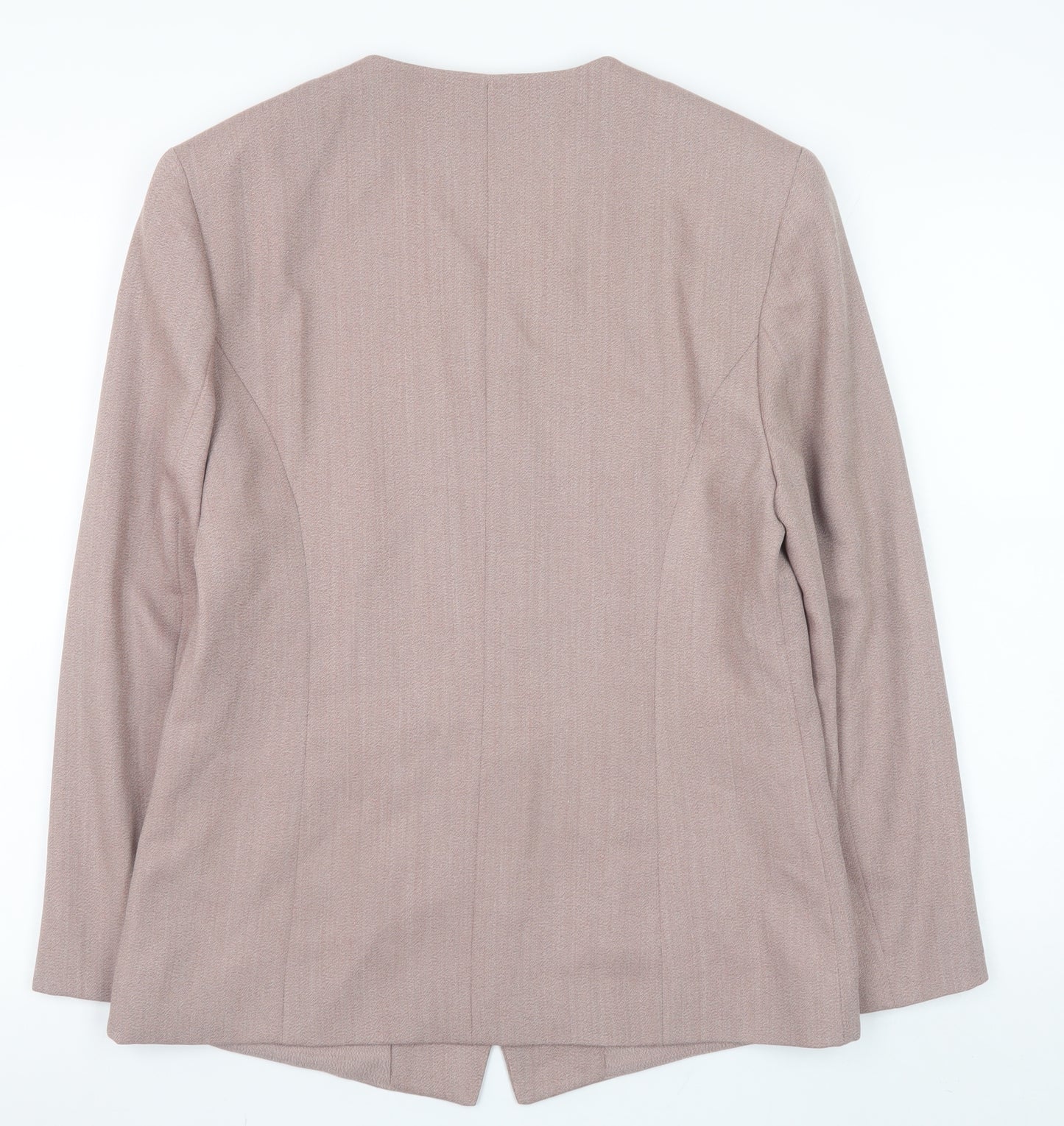 Gold by Michael H Women Pink Wool Blazer Size 12 Classic Formal Jacket