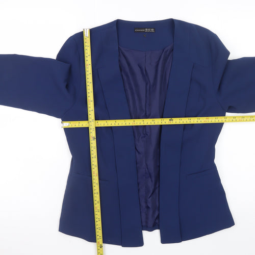 Atmosphere Women Blue Size 10 Tailored Open Front Blazer Jacket