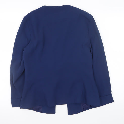 Atmosphere Women Blue Size 10 Tailored Open Front Blazer Jacket