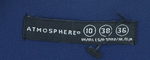 Atmosphere Women Blue Size 10 Tailored Open Front Blazer Jacket