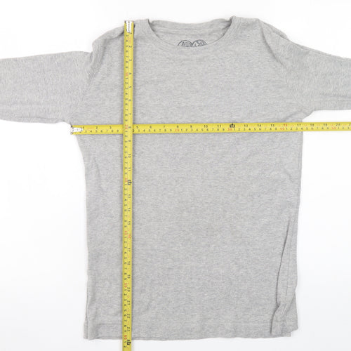 Atmosphere Women Grey Long Sleeve Cotton Basic T-Shirt Size 14