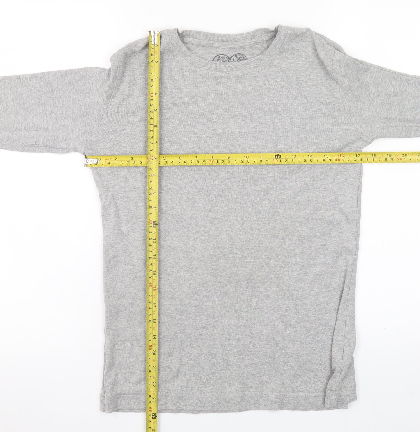 Atmosphere Women Grey Long Sleeve Cotton Basic T-Shirt Size 14