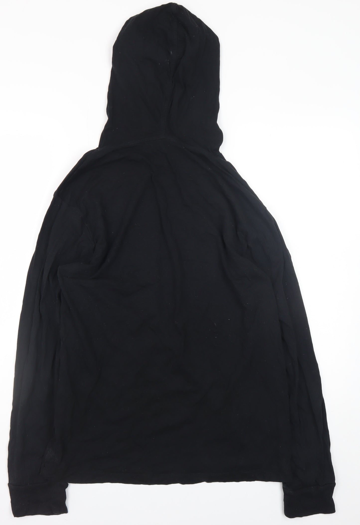 Diesel Men’s Black Hoodie Medium Pullover Logo Cotton Casual Sweatshirt