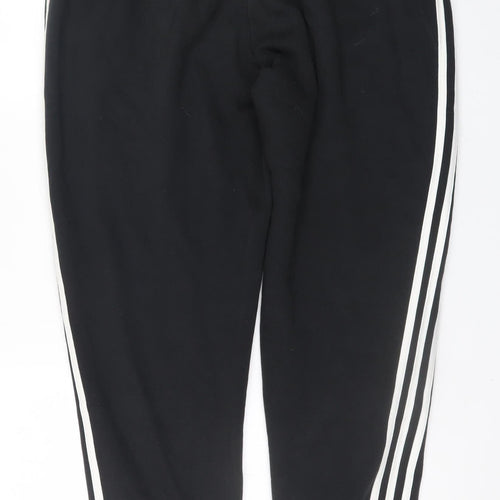 Adidas Men's Black XL Jogger Sweatpants with White Stripes