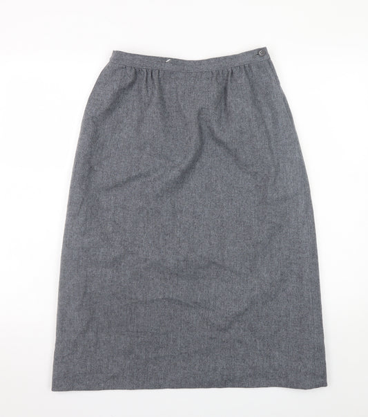 Pendleton Women's Grey Wool Midi Pencil Skirt Size 10 Vintage