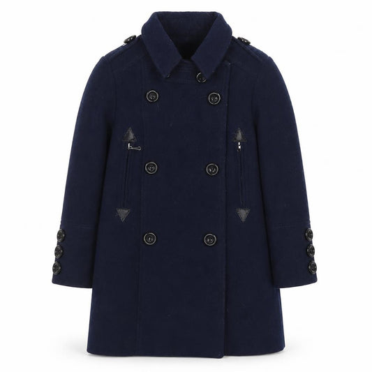 Next Girls Blue Double-Breasted Pea Coat Age 6 Years Lined Button-Up