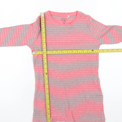 Name It Girls Pink Striped Long Sleeve Cotton Jersey T-Shirt 11-12 Years