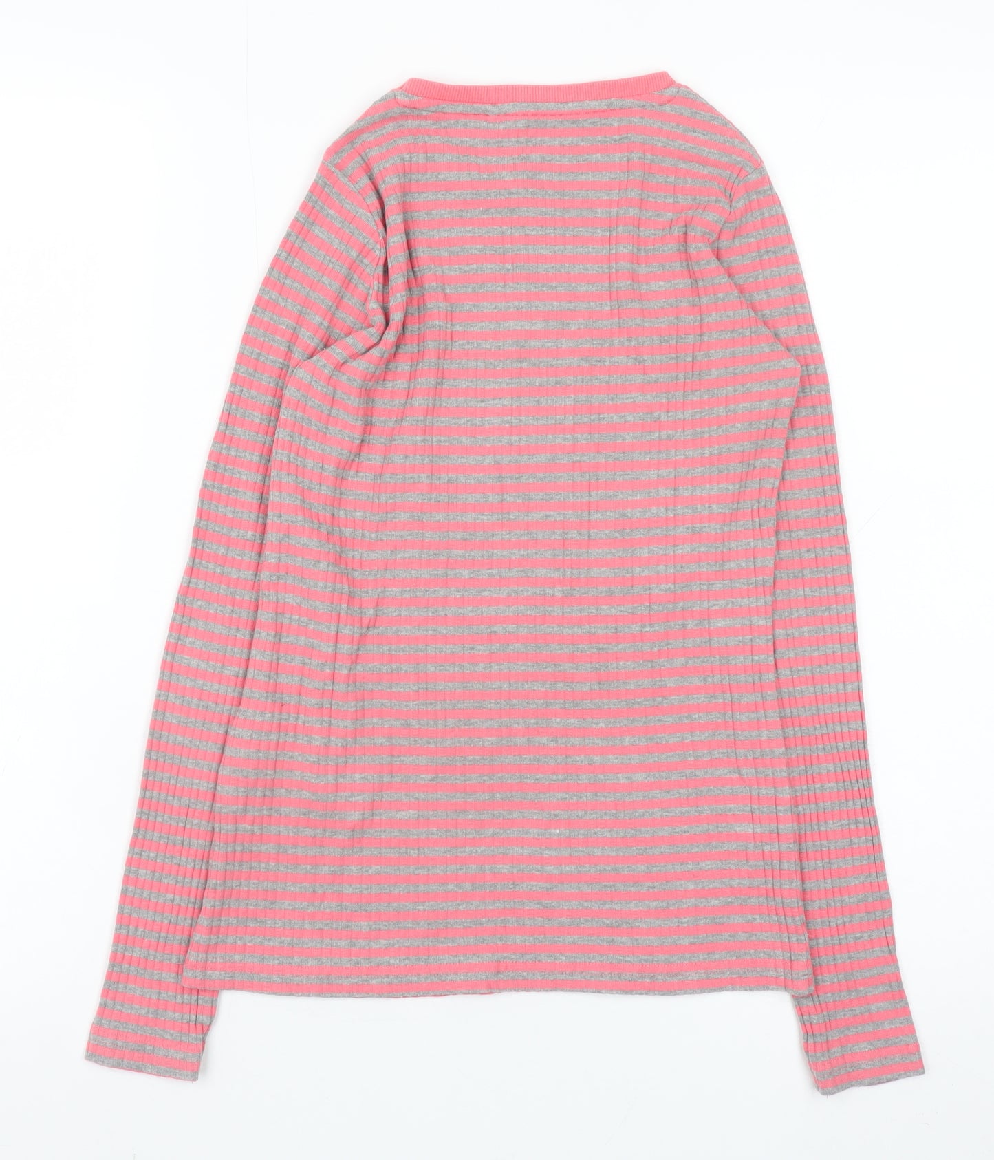 Name It Girls Pink Striped Long Sleeve Cotton Jersey T-Shirt 11-12 Years