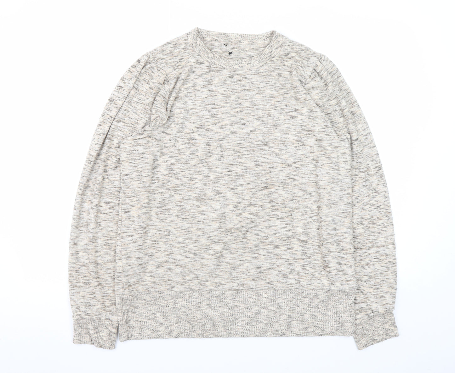Next Men’s Beige Knit Crew Neck Pullover Sweatshirt L