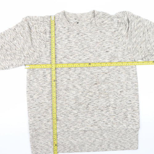 Next Men’s Beige Knit Crew Neck Pullover Sweatshirt L