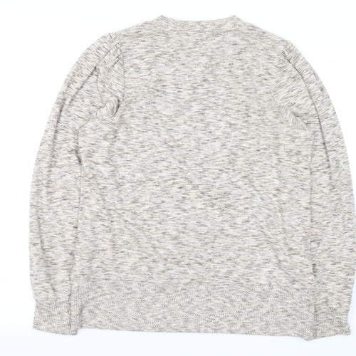 Next Men’s Beige Knit Crew Neck Pullover Sweatshirt L