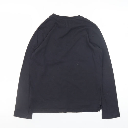 Marks and Spencer Boys Black Long Sleeve Skate Graphic T-Shirt 10-11 Years