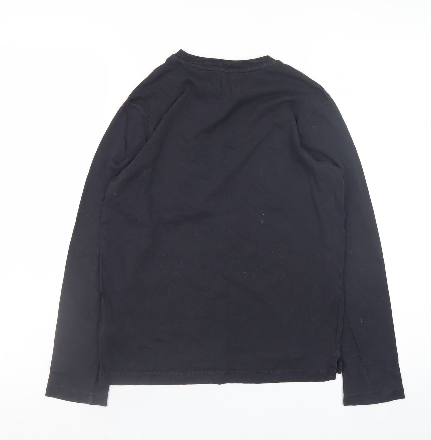 Marks and Spencer Boys Black Long Sleeve Skate Graphic T-Shirt 10-11 Years