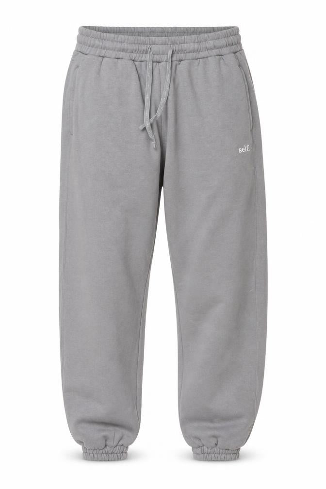 Front view of Next Men Grey Jogger Sweatpants, size S, Regular Fit Elastic Waist