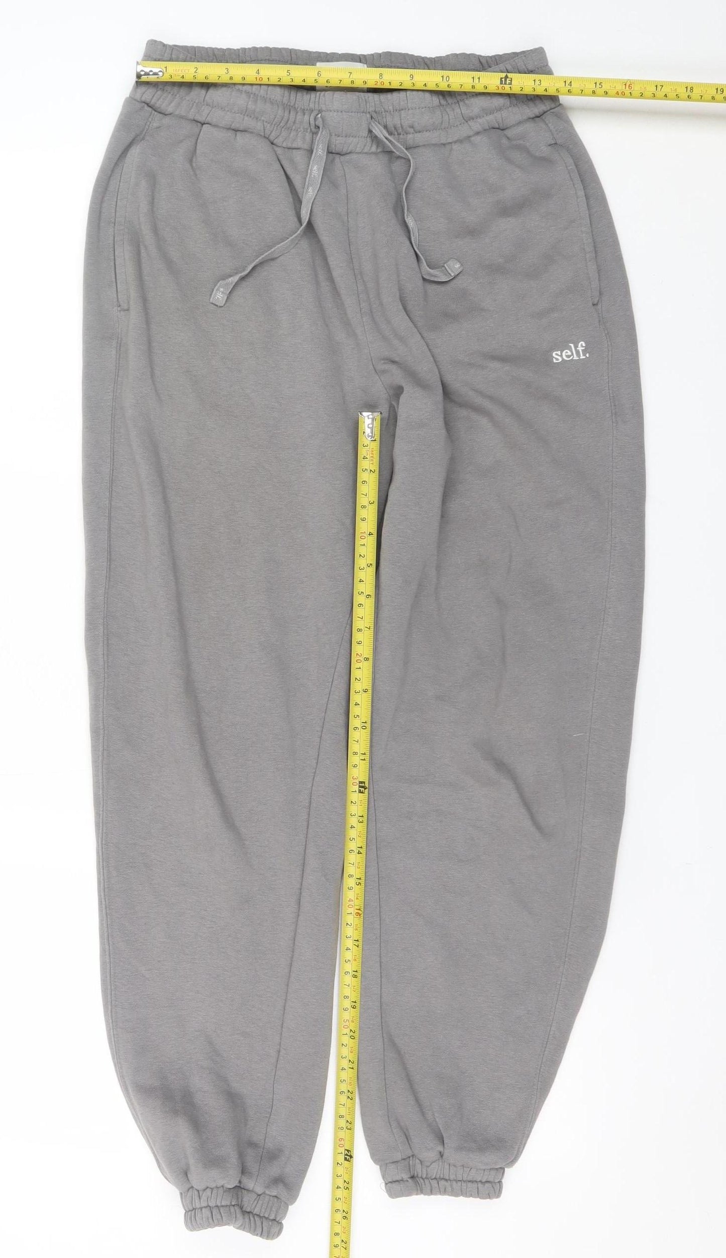 Next Men Grey Jogger Sweatpants Size S Regular Fit Elastic Waist