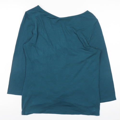 Wallis Women’s Green Jersey Knot Front Tunic Blouse Size 12