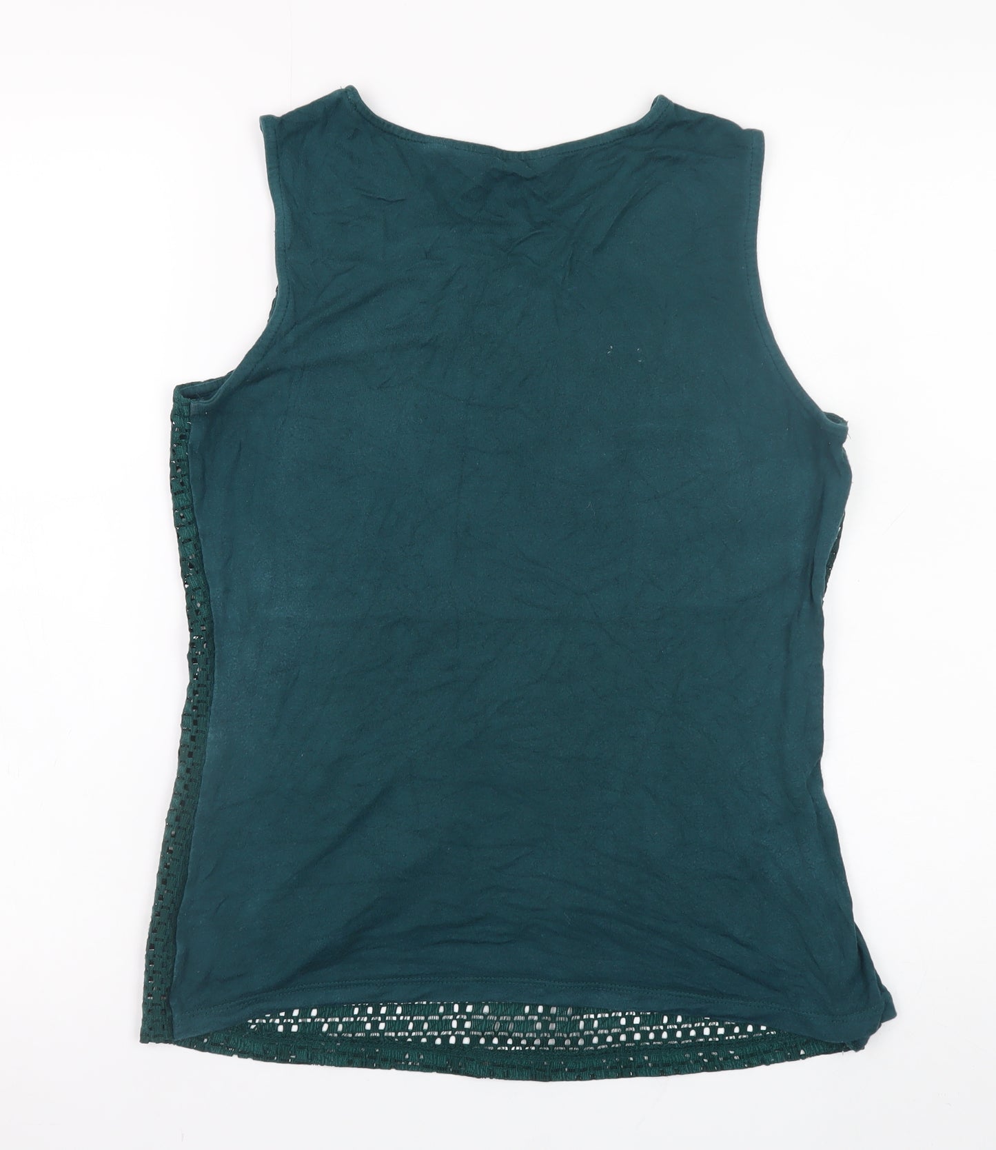 Dorothy Perkins Womens Green Sleeveless Lace Blouse UK 12