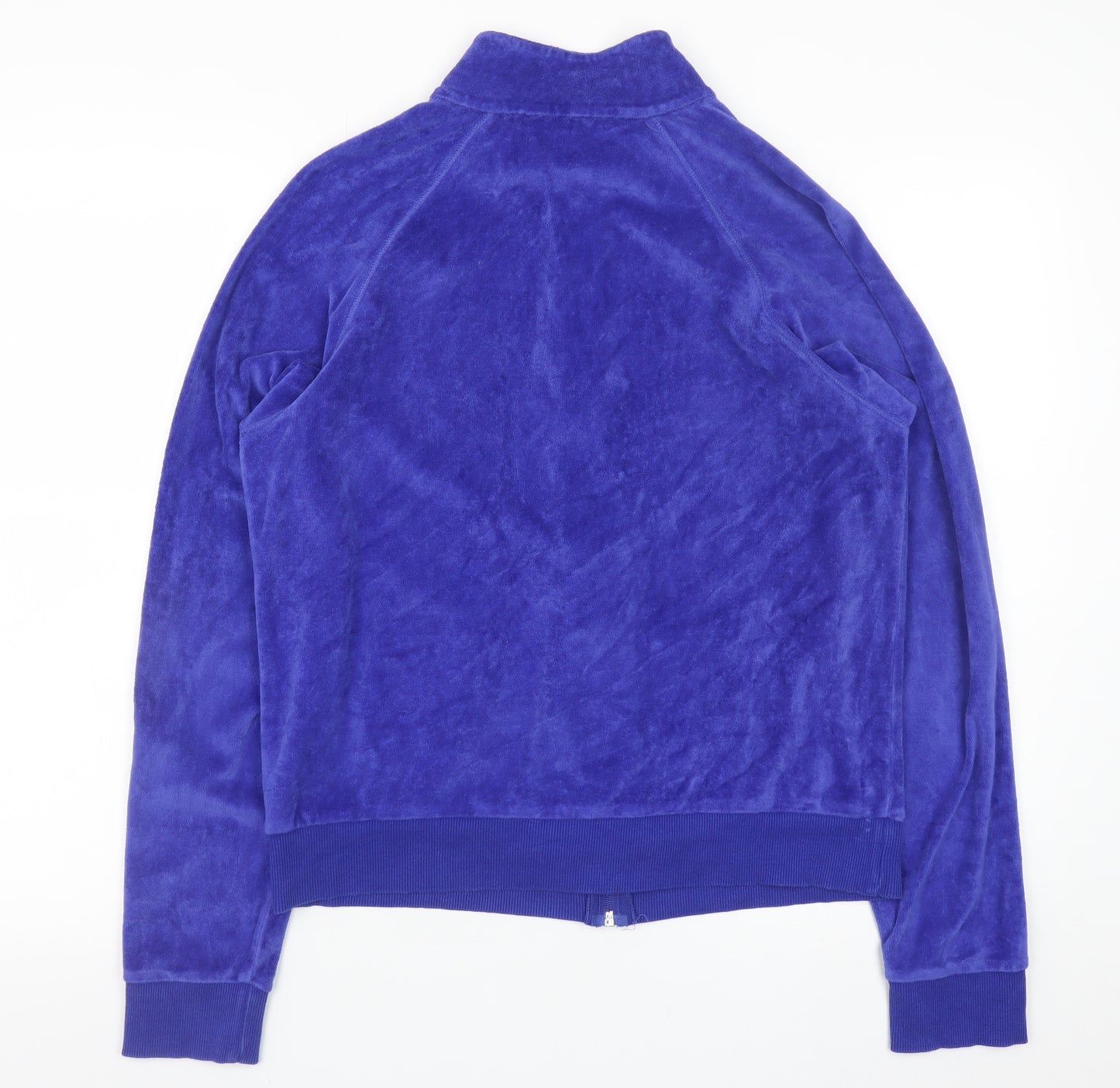 Marks and Spencer Women Blue Velour Full Zip Jacket UK 16