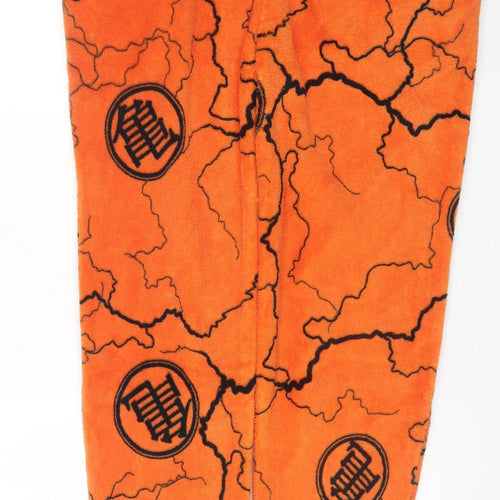 Primark Mens Orange Dragon Ball Fleece Pyjama Pants L