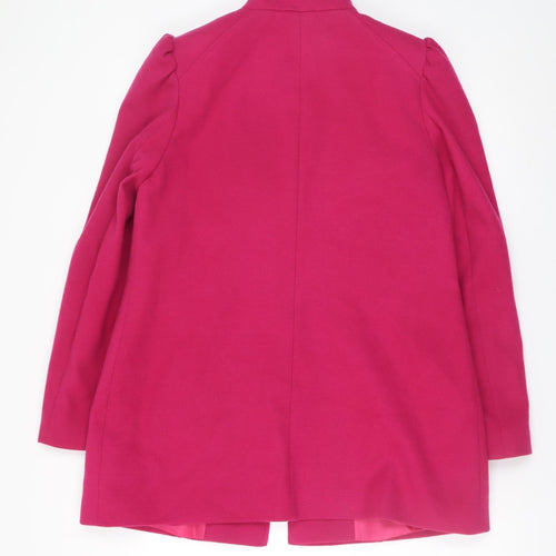 F&F Women’s Pink Button Overcoat Size 12 Lined Mid-Length Coat