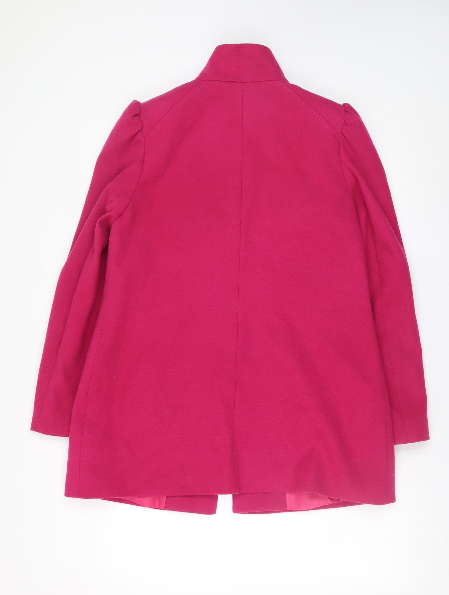 F&F Women’s Pink Button Overcoat Size 12 Lined Mid-Length Coat