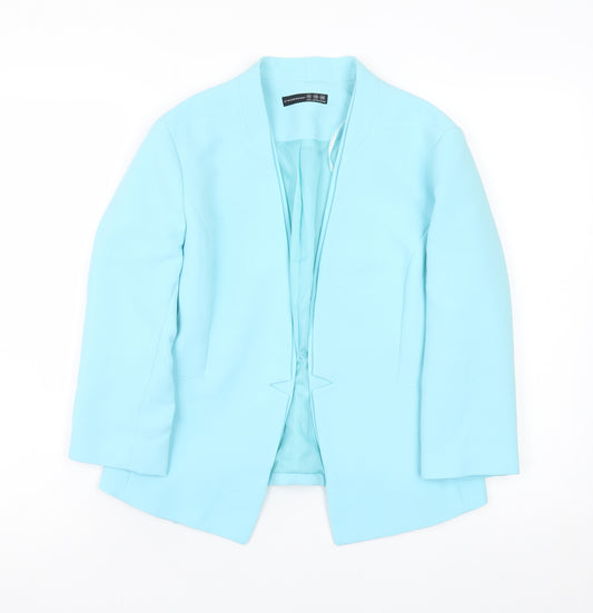 Atmosphere Women Blue Size 10 Tailored Shawl Collar Blazer