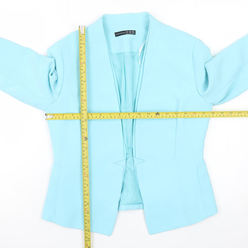 Atmosphere Women Blue Size 10 Tailored Shawl Collar Blazer