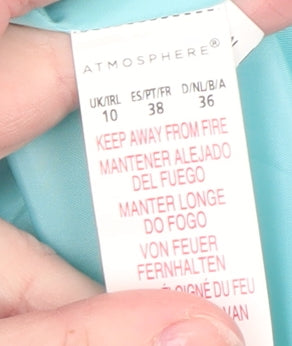 Atmosphere Women Blue Size 10 Tailored Shawl Collar Blazer