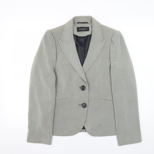 Planet Women Grey Tailored Single-Breasted Blazer Size 10