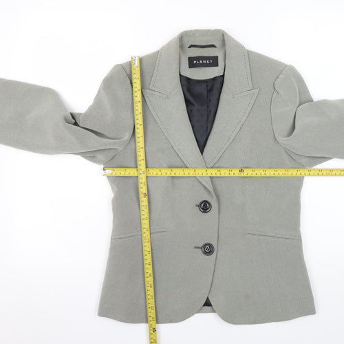 Planet Women Grey Tailored Single-Breasted Blazer Size 10