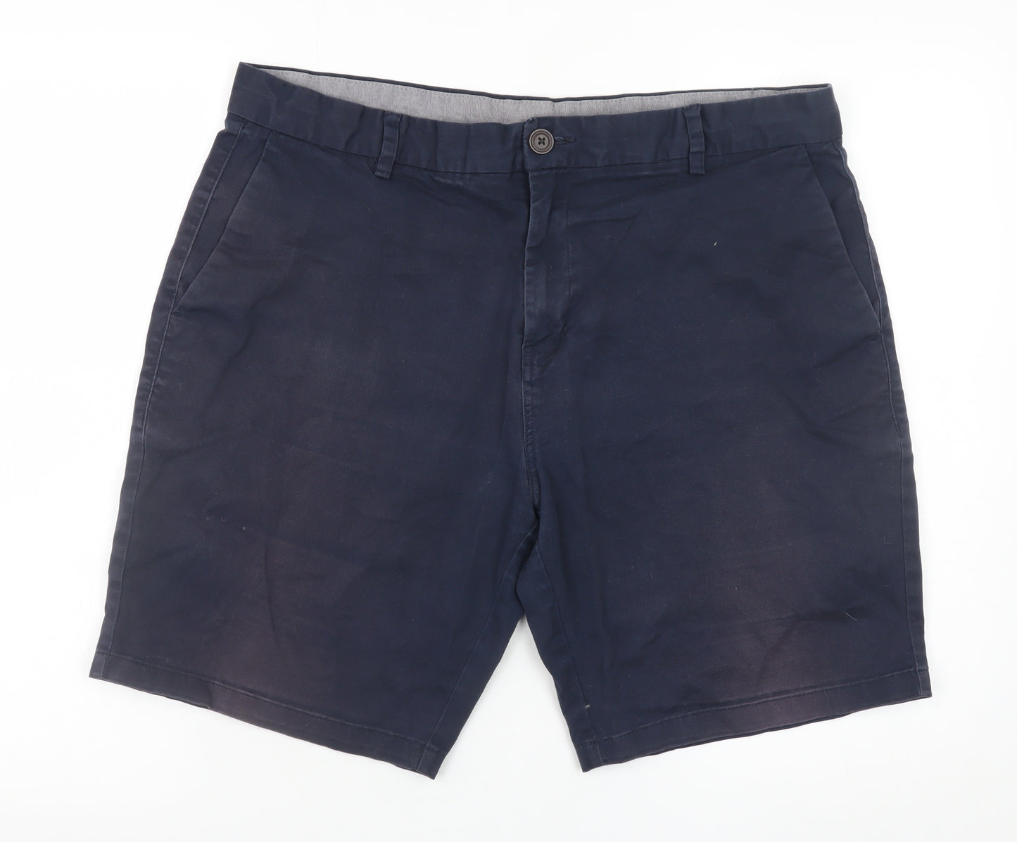 Next Men’s Navy Blue Chino Shorts Size 36 Regular Fit Cotton