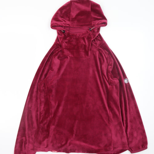 Regatta Great Outdoors Women's Burgundy Velour Hoodie UK 14