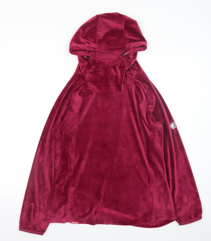 Regatta Great Outdoors Women's Burgundy Velour Hoodie UK 14