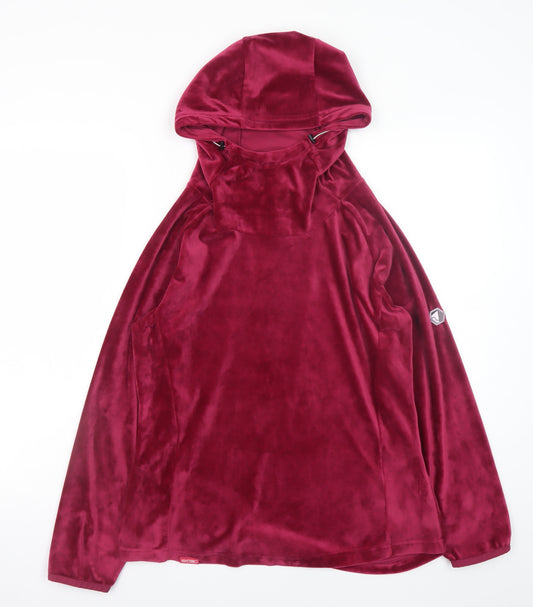 Regatta Great Outdoors Women's Burgundy Velour Hoodie UK 14
