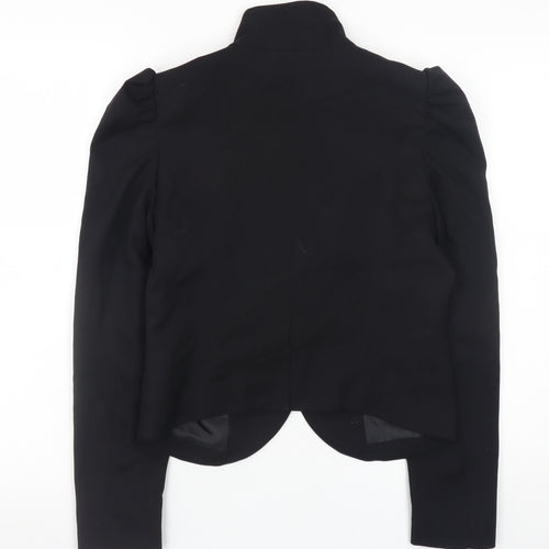H&M Women's Black Slim Fit Short Blazer Size 10