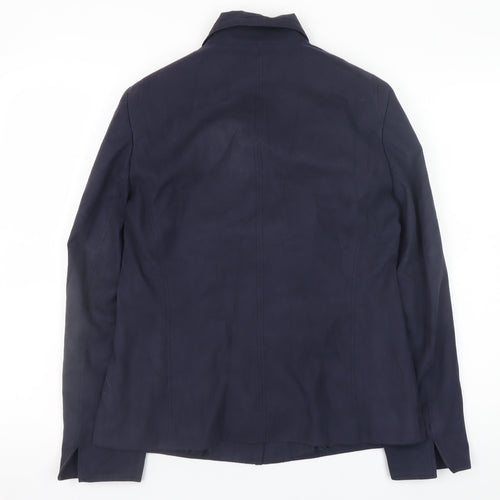 Artigiano Women's Blue Size 12 Blazer Jacket Classic Smart Lined