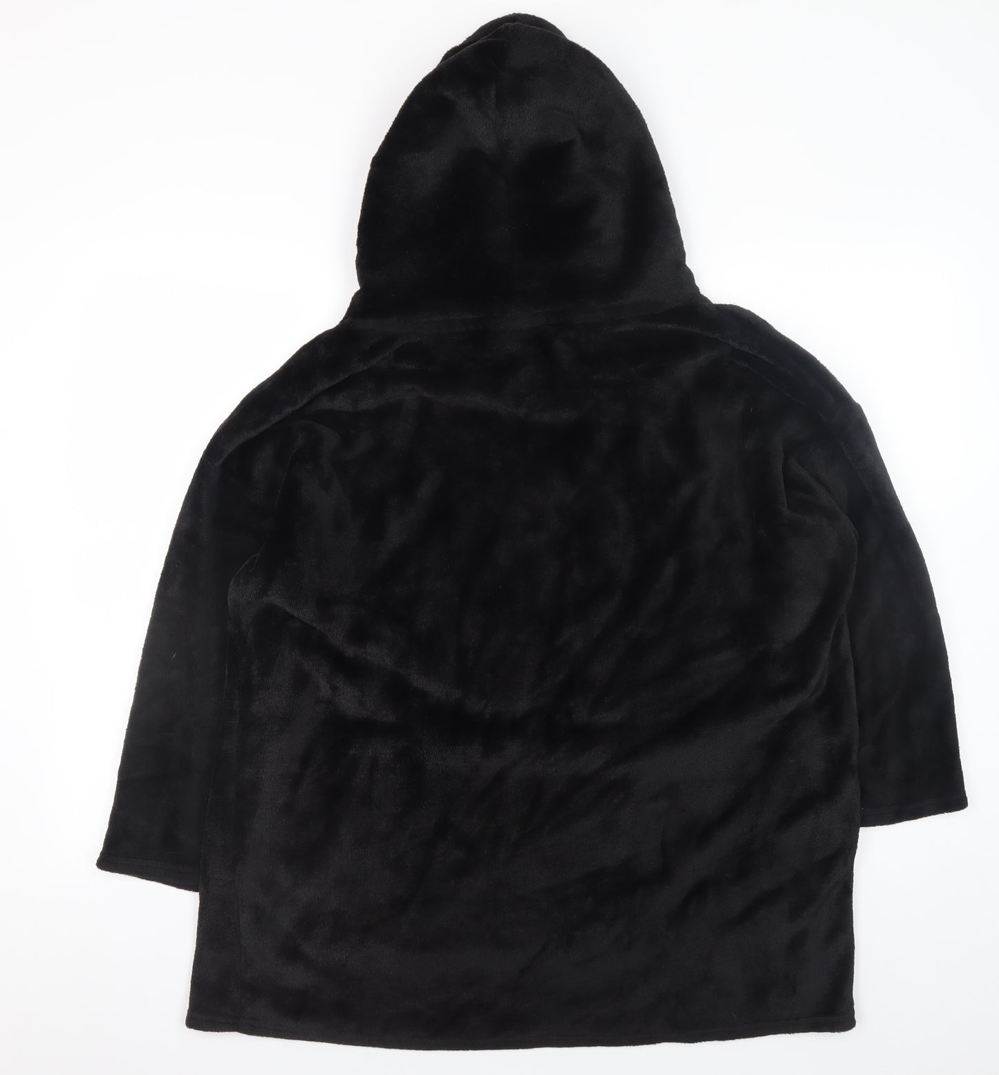 Fortnite Boys Black Fleece Hooded Robe One Size Winter Nightwear