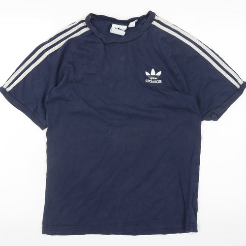adidas Men's Blue Small Trefoil Short Sleeve T-Shirt