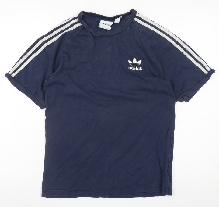 adidas Men's Blue Small Trefoil Short Sleeve T-Shirt