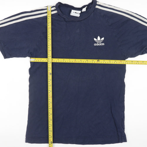 adidas Men's Blue Small Trefoil Short Sleeve T-Shirt