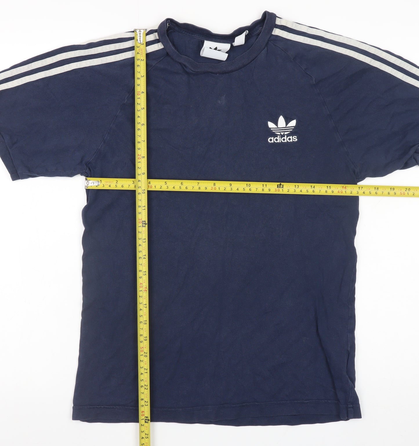 adidas Men's Blue Small Trefoil Short Sleeve T-Shirt