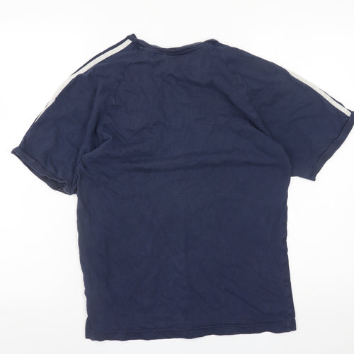 adidas Men's Blue Small Trefoil Short Sleeve T-Shirt