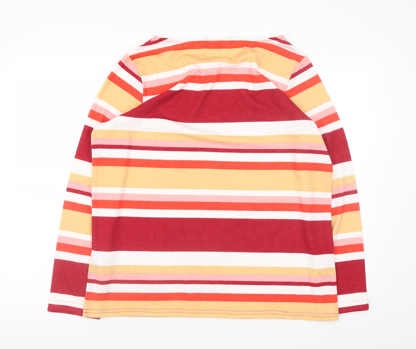 Bonmarché Womens Multicoloured Striped Long Sleeve T-Shirt Size 16