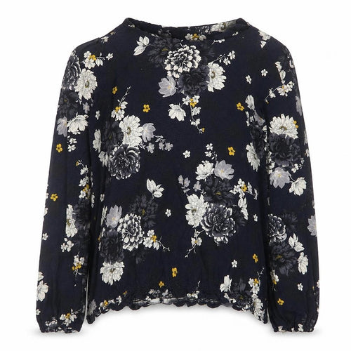 Dorothy Perkins Women Floral Blouse Navy Long Sleeve UK 16 Classic Style