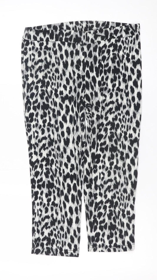 Poof! Womens Multicoloured Animal Print Capri Leggings L