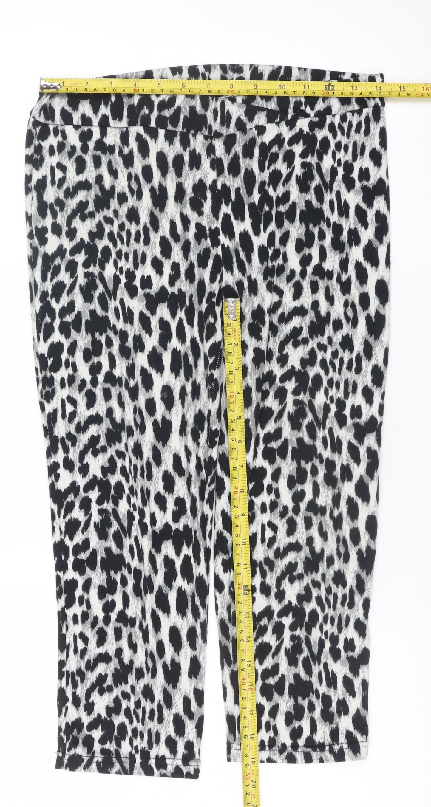 Poof! Womens Multicoloured Animal Print Capri Leggings L