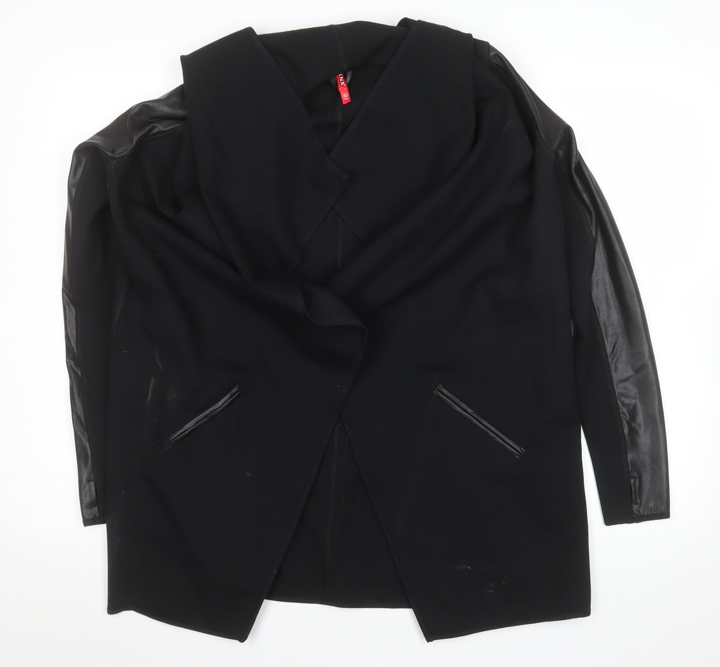 Spanx Womens Black Slim Fit Mid-Length Blazer Jacket Size 8