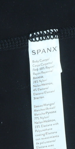 Spanx Womens Black Slim Fit Mid-Length Blazer Jacket Size 8